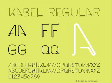 Kabel Regular Version 1.000 Font Sample