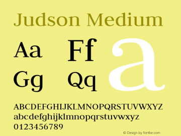 Judson Medium Version 20110127图片样张