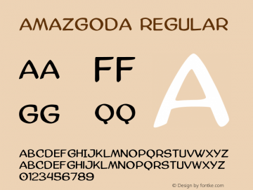 AmazGoDa Regular Version 1.00 September 3, 2010, initial release Font Sample