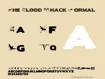 The Blood Shack Normal Version 1.00 August 8, 2010, initial release, protected Font Sample
