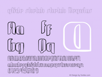 glide sketch sketch Regular Version 1.00 Font Sample