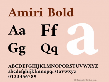 Amiri Bold Version 000.108图片样张