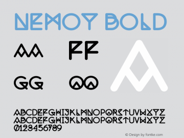 Nemoy Bold Version 001.000 Font Sample