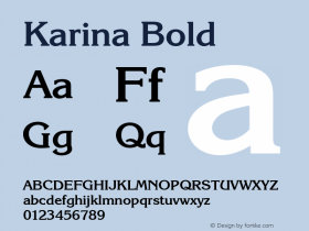 Karina Bold 001.001 Font Sample