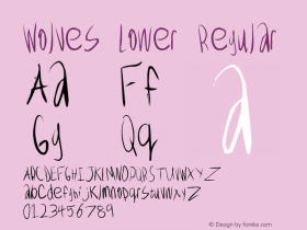 Wolves Lower Regular 6/6/97 revision 0 Font Sample