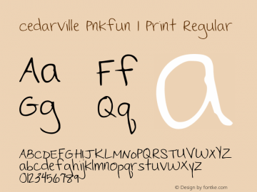 Cedarville Pnkfun 1 Print Regular Version 1.0图片样张