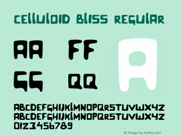 Celluloid Bliss Regular Version 1.00 Font Sample