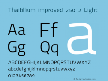 Thaitillium improved 250 2 Light Version 3.000图片样张