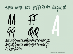 Same Same But Different Regular Version 1.00 Font Sample