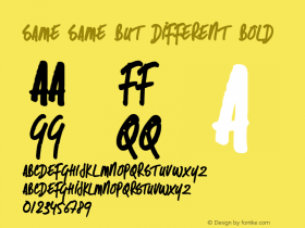 Same Same But Different Bold Version 1.006 Font Sample