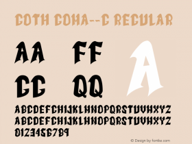 Goth Goma__G Regular Ver.1 Gomarice Font  2006/04/08 Font Sample