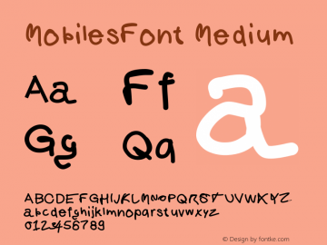 MobilesFont Medium Version 001.000 Font Sample