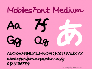 MobilesFont Medium Version 001.000 Font Sample