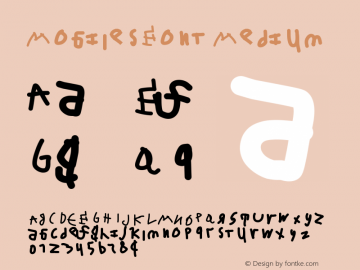 MobilesFont Medium Version 001.000图片样张