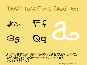 MobilesFont Medium Version 001.000 Font Sample