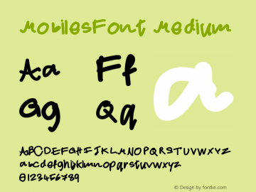 MobilesFont Medium Version 001.000 Font Sample