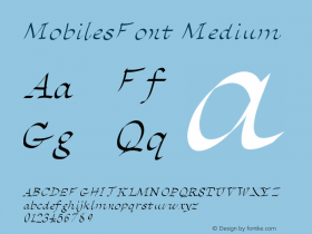 MobilesFont Medium Version 001.000 Font Sample