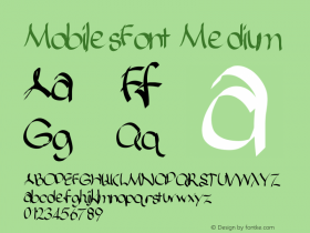 MobilesFont Medium Version 001.000 Font Sample