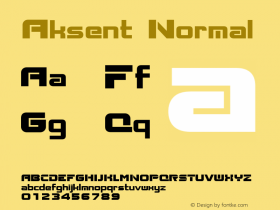 Aksent Normal 1.0 Mon Aug 03 16:27:58 1992图片样张