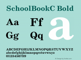 SchoolBookC Bold Version 001.000 Font Sample