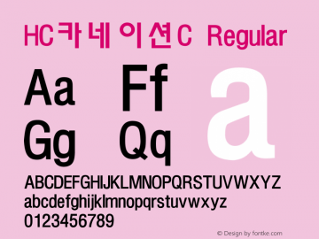 HC카네이션C Regular TrueType Font Creat Han图片样张