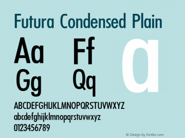 Futura Condensed Plain 001.004图片样张