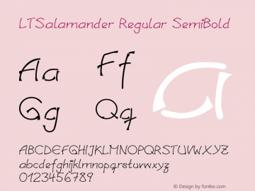 LTSalamander Regular SemiBold Version 001.000 Font Sample