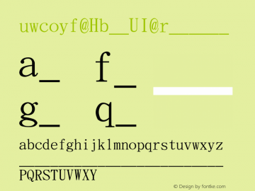 UWCOYF (Big5) Regular Version 1.00图片样张