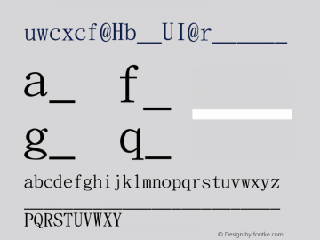UWCXCF (Big5) Regular Version 1.00 Font Sample