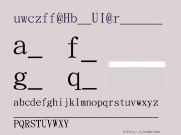 UWCZFF (Big5) Regular Version 1.00图片样张