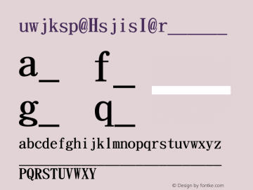 UWJKSP (SJIS) Regular Version 1.00图片样张