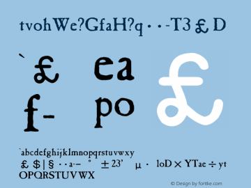 UWPI8F (GB) Regular Version 1.0 Font Sample