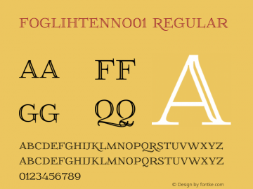 FoglihtenNo01 Regular Version 0.62图片样张