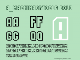 a_MachinaOrtoClg Bold 01.03 Font Sample