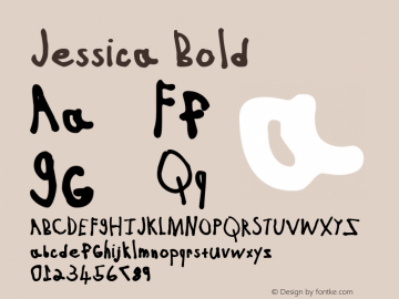 Jessica Bold 1.000 Font Sample