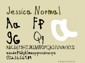 Jessica Normal 1.000 Font Sample