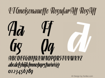 LTGneisenauette RegularAlt RegAlt Version 001.000图片样张