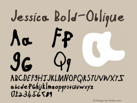 Jessica Bold-Oblique 1.0 Fri Sep 09 17:20:59 1994 Font Sample