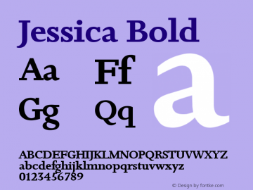 Jessica Bold Altsys Fontographer 3.5  4/11/93 Font Sample