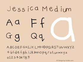 Jessica Medium Version 001.000 Font Sample