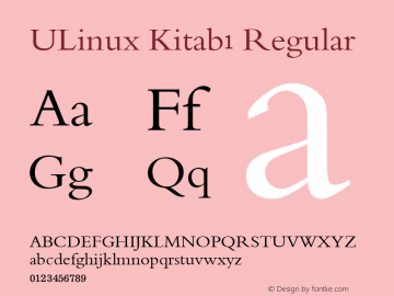 ULinux Kitab1 Regular Version 1.50图片样张