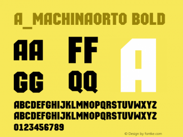 a_MachinaOrto Bold 01.03 Font Sample