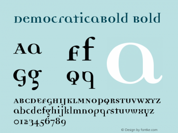 DemocraticaBold Bold Version 001.000图片样张