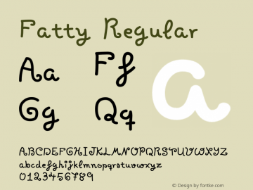 Fatty Regular OTF 1.000;PS 001.001;Core 1.0.29 Font Sample