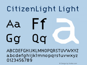 CitizenLight Light Version 001.000 Font Sample