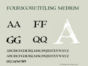 FourScoreTitling Medium Version 001.000 Font Sample