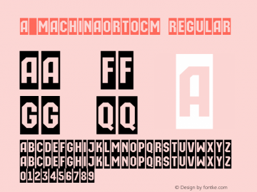 a_MachinaOrtoCm Regular 01.03 Font Sample