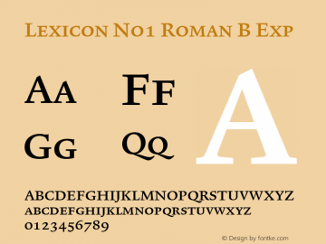 Lexicon No1 Roman B Exp 001.000图片样张