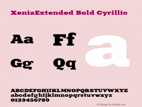 XeniaExtended Bold Cyrillic 001.000 Font Sample