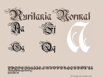 Ruritania Normal 1.0 Font Sample